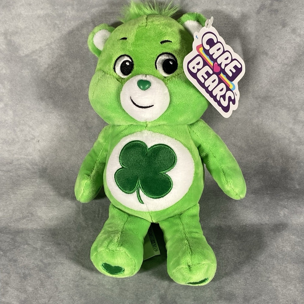 Care Bears Good Luck Bear Plush Stuffed Animal 9" Green